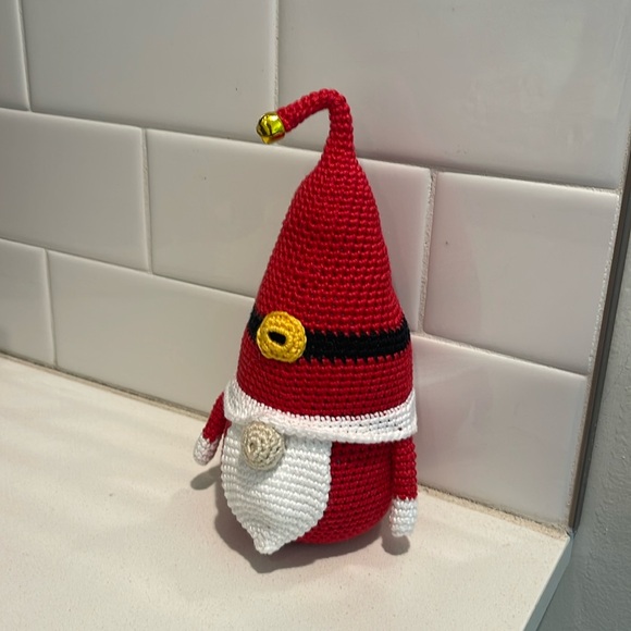 Handcrafted Santa Gnome Seasonal Christmas Crochet Decor Winter - Picture 2 of 11